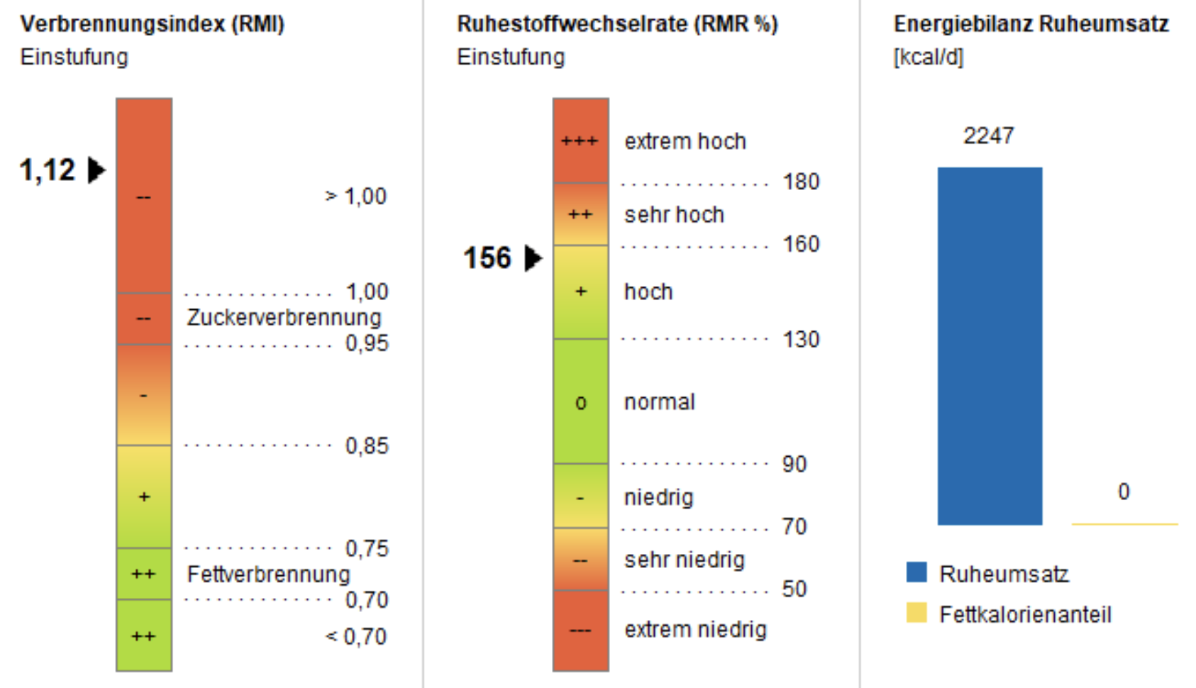 Beispielauswertung Verbrennungsindex schelcht